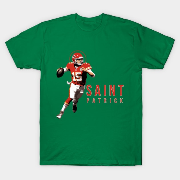 Saint Patrick Mahomes Day Tee | Kansas City Chiefs Tapestry T-Shirt by Baydream